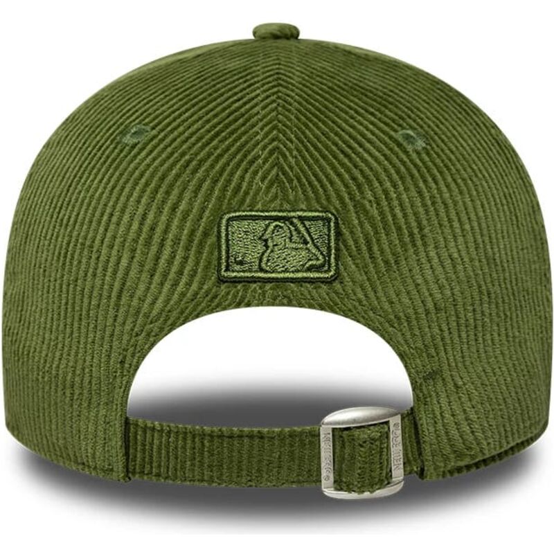 new-era-curved-brim-green-logo-9forty-m-crown-cord-new-york-yankees-mlb-light-green-adjustable-cap