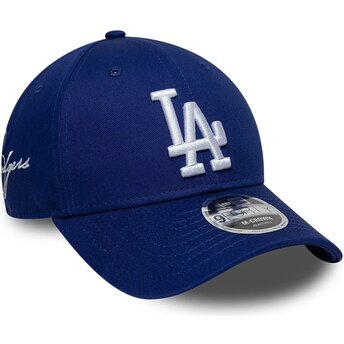 New Era Curved Brim 9FORTY M-Crown Side Script Los Angeles Dodgers MLB Blue Snapback Cap