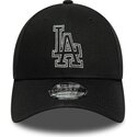 new-era-curved-brim-9forty-metallic-outline-los-angeles-dodgers-mlb-black-adjustable-cap