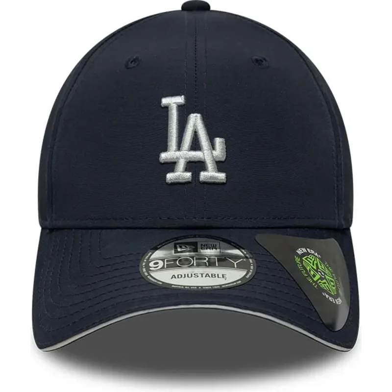 new-era-curved-brim-9forty-recycled-los-angeles-dodgers-mlb-navy-blue-adjustable-cap