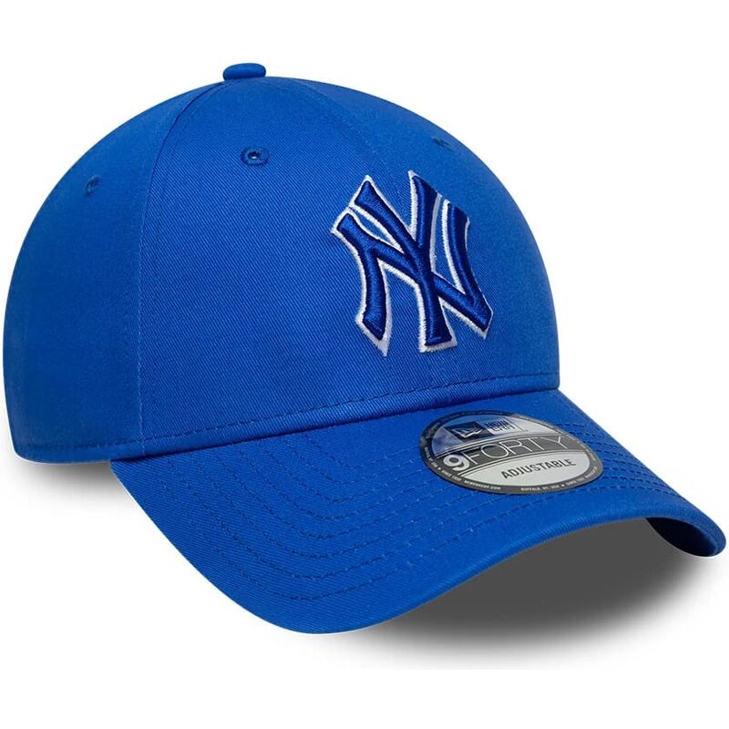 new-era-curved-brim-blue-logo-9forty-team-outline-new-york-yankees-mlb-blue-adjustable-cap new-era-curved-brim-blue-logo-9forty-team-outline-new-york-yankees-mlb-blue-adjustable-cap