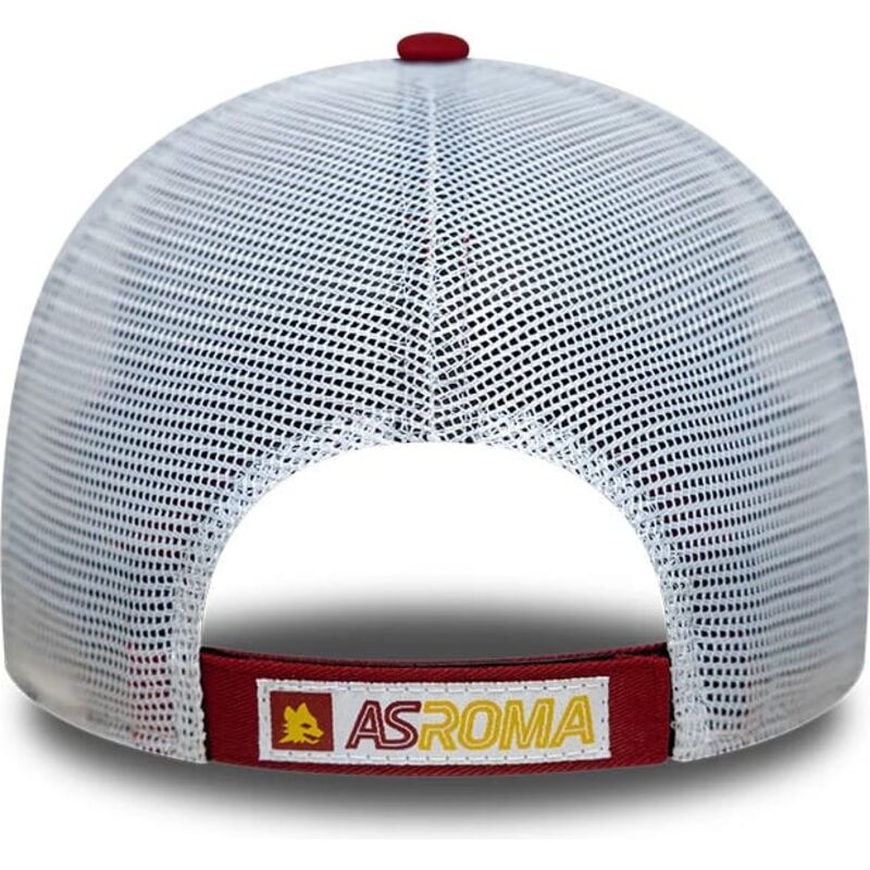 new-era-9forty-league-associazione-sportiva-roma-serie-a-red-and-white-adjustable-trucker-hat new-era-9forty-league-associazione-sportiva-roma-serie-a-red-and-white-adjustable-trucker-hat