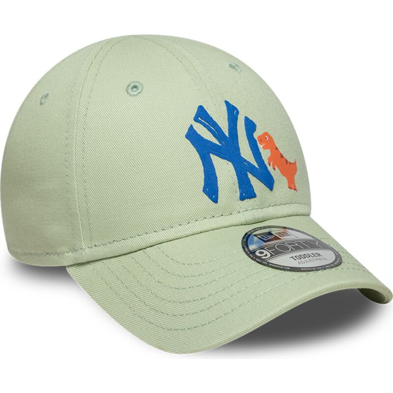 new-era-curved-brim-youth-blue-logo-9forty-dino-icon-new-york-yankees-mlb-green-adjustable-cap