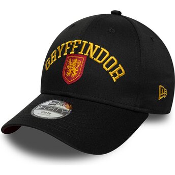 New Era Curved Brim Youth 9FORTY Wordmark Harry Potter Gryffindor Black Snapback Cap