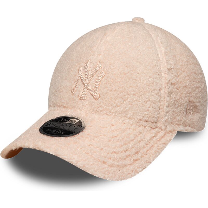 new-era-curved-brim-youth-pink-logo-9forty-m-crown-winter-borg-new-york-yankees-mlb-pink-snapback-cap