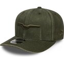 new-era-curved-brim-green-logo-9seventy-stretch-snap-logo-moto-guzzi-green-snapback-cap