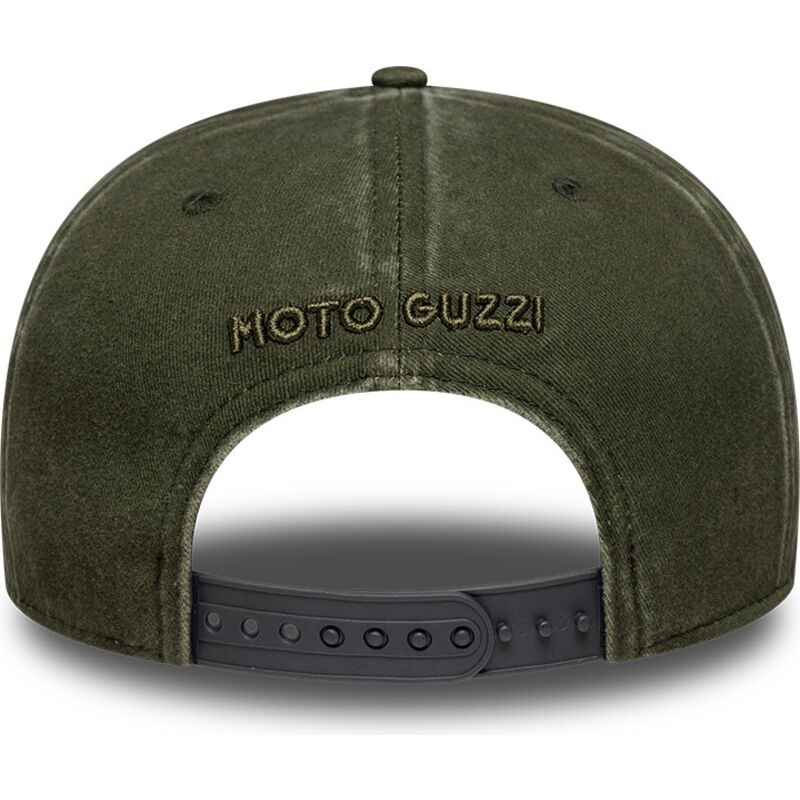 new-era-curved-brim-green-logo-9seventy-stretch-snap-logo-moto-guzzi-green-snapback-cap