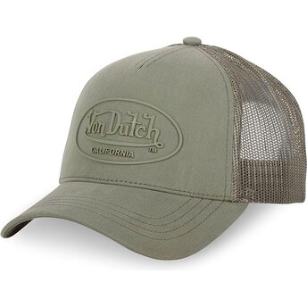 Von Dutch Green Logo LOG09 Green Trucker Hat