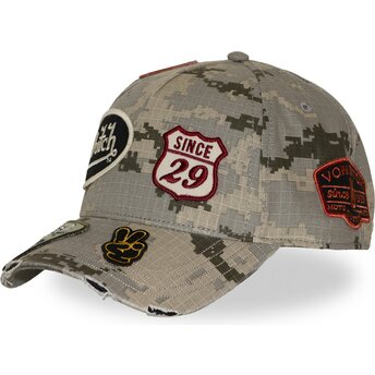 Von Dutch Curved Brim KAMO03 Camouflage Snapback Cap