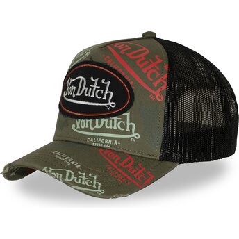 Von Dutch CAFE12 Green and Black Trucker Hat