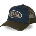 von-dutch-used-14-navy-blue-and-green-trucker-hat