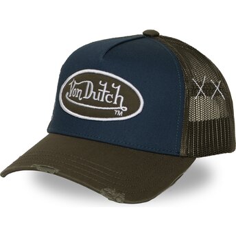 Von Dutch USED 14 Navy Blue and Green Trucker Hat