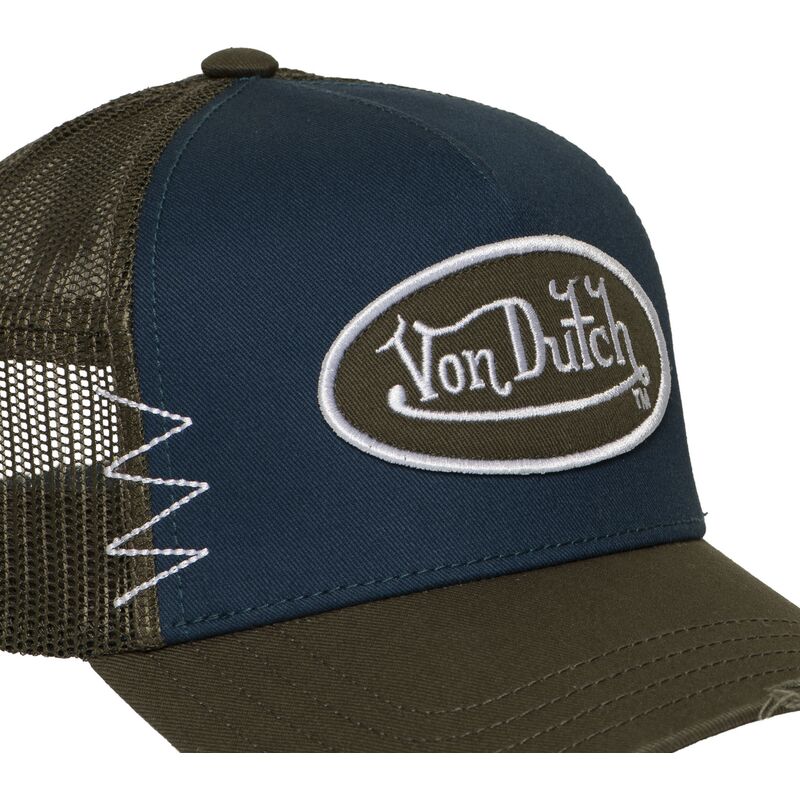 von-dutch-used-14-navy-blue-and-green-trucker-hat von-dutch-used-14-navy-blue-and-green-trucker-hat