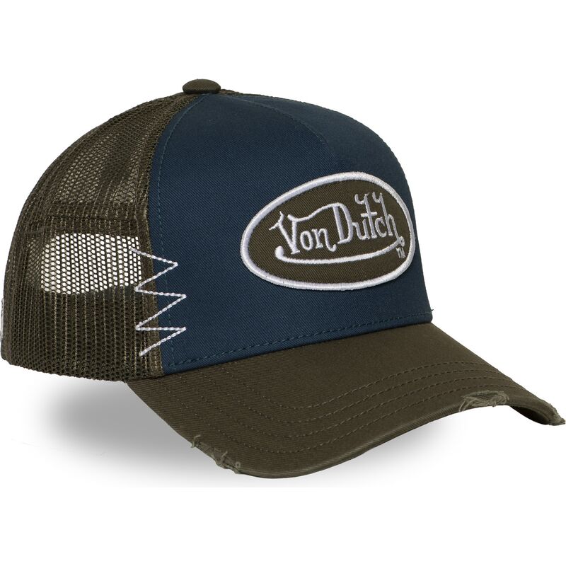 von-dutch-used-14-navy-blue-and-green-trucker-hat von-dutch-used-14-navy-blue-and-green-trucker-hat