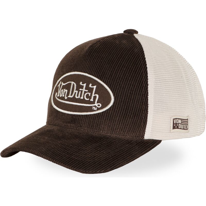 von-dutch-lof-b49-brown-and-beige-adjustable-trucker-hat