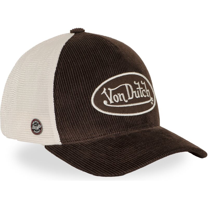 von-dutch-lof-b49-brown-and-beige-adjustable-trucker-hat