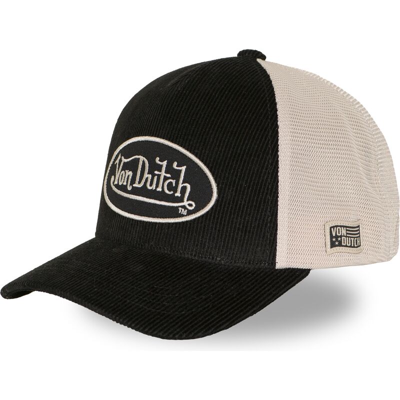 von-dutch-lof-b50-black-and-beige-adjustable-trucker-hat von-dutch-lof-b50-black-and-beige-adjustable-trucker-hat