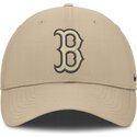 nike-curved-brim-club-structured-uv-poly-ripstop-boston-red-sox-mlb-beige-adjustable-cap-with-beige-logo