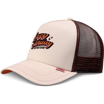 Djinns HFT LSCC Funky Beige and Brown Trucker Hat