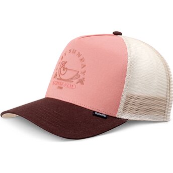 Djinns HFT Lazy Bird Pink and Brown Trucker Hat