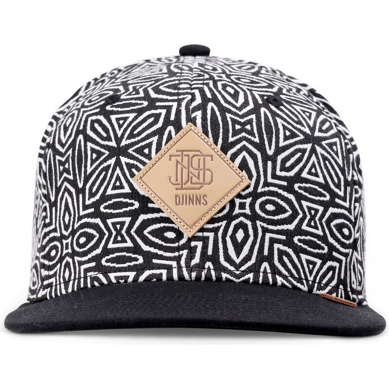 djinns-flat-brim-gothic-freestyle-black-and-white-snapback-cap