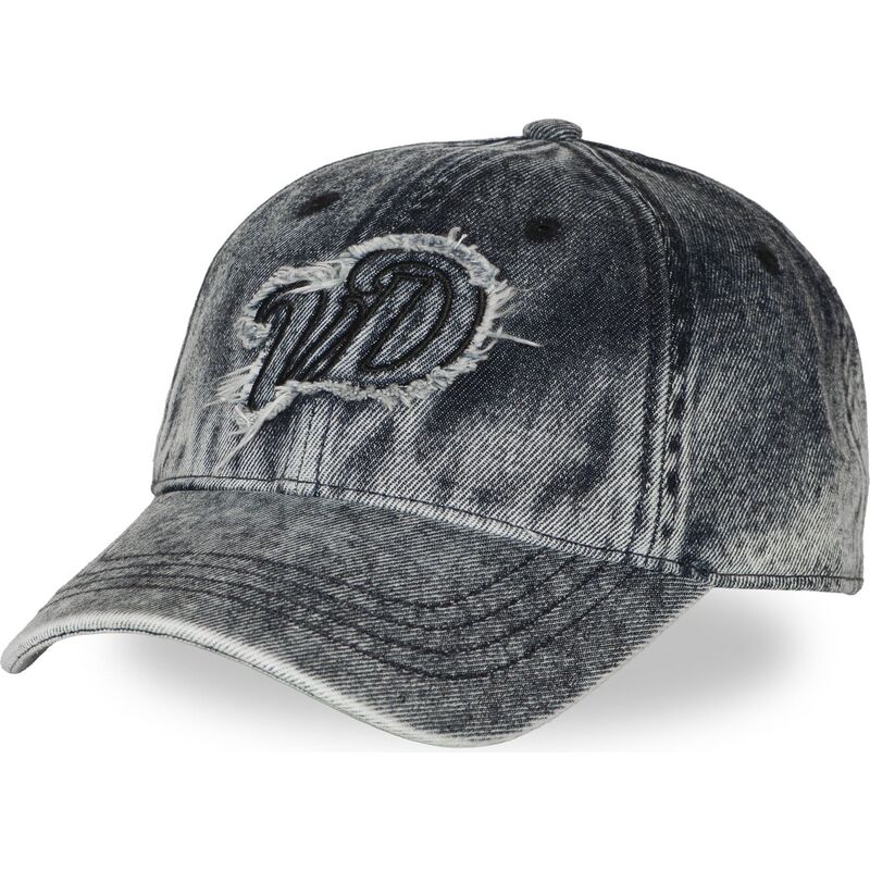von-dutch-curved-brim-fringe-blue-denim-adjustable-cap von-dutch-curved-brim-fringe-blue-denim-adjustable-cap