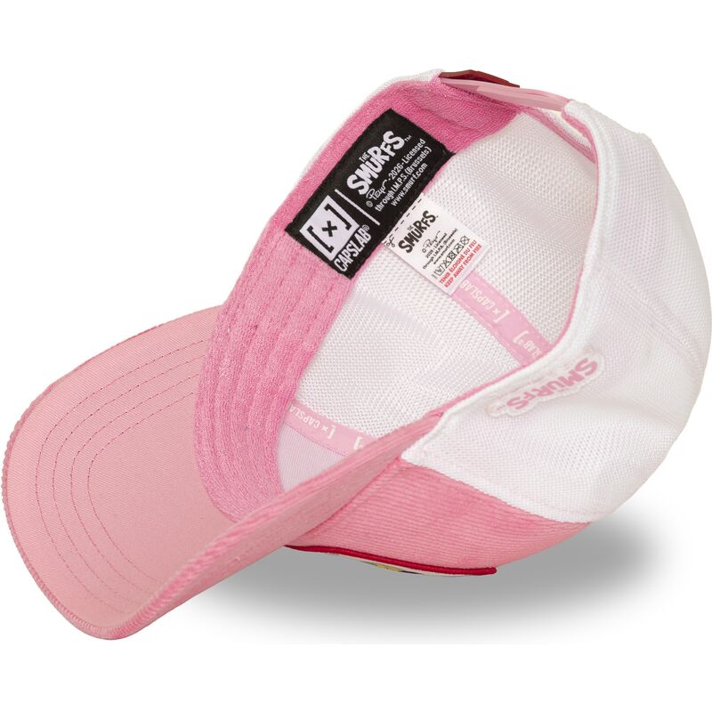 capslab-smurfette-smu3-sof-the-smurfs-pink-and-white-trucker-hat capslab-smurfette-smu3-sof-the-smurfs-pink-and-white-trucker-hat