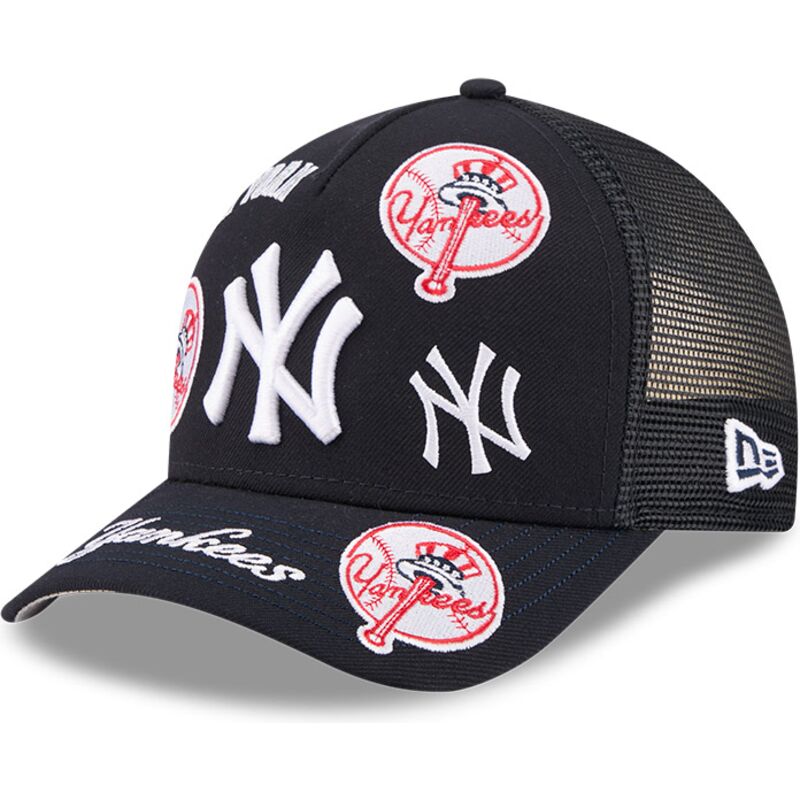 new-era-9forty-m-crown-a-frame-all-over-new-york-yankees-mlb-navy-blue-trucker-hat new-era-9forty-m-crown-a-frame-all-over-new-york-yankees-mlb-navy-blue-trucker-hat