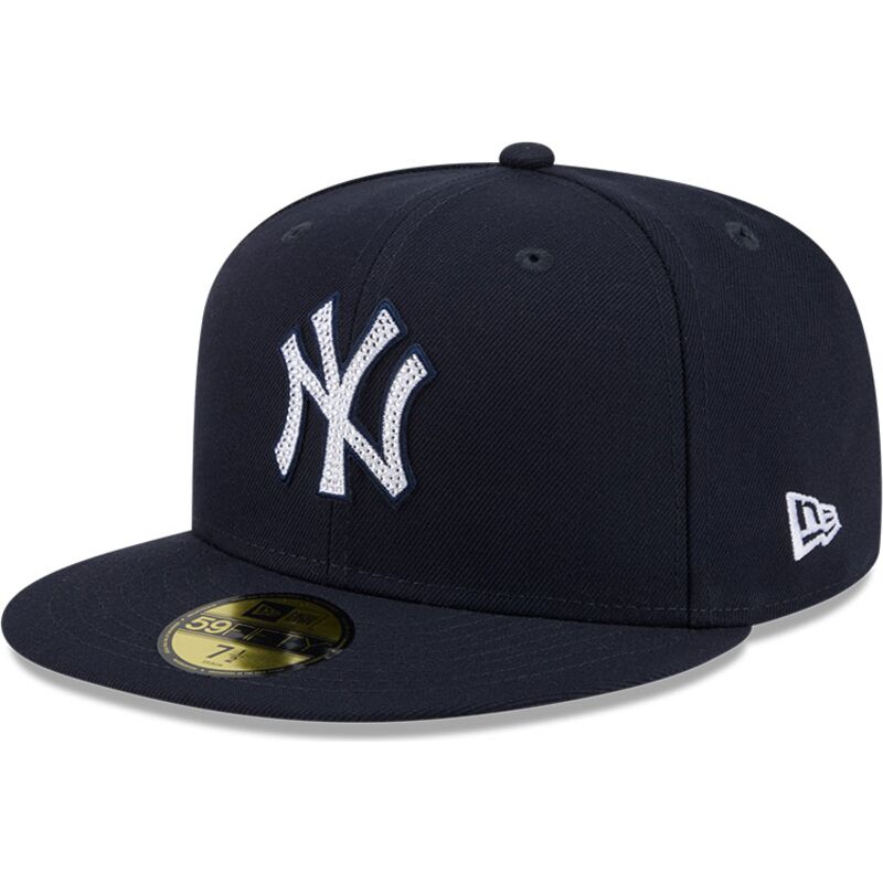 new-era-flat-brim-59fifty-rhinestone-badge-new-york-yankees-mlb-navy-blue-fitted-cap new-era-flat-brim-59fifty-rhinestone-badge-new-york-yankees-mlb-navy-blue-fitted-cap