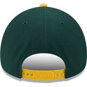 new-era-curved-brim-9forty-a-frame-na-lifestyle-f1-oakland-athletics-mlb-green-and-yellow-snapback-cap