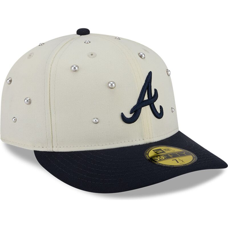 new-era-curved-brim-59fifty-beads-na-lifestyle-f1-atlanta-braves-mlb-beige-and-navy-blue-fitted-cap new-era-curved-brim-59fifty-beads-na-lifestyle-f1-atlanta-braves-mlb-beige-and-navy-blue-fitted-cap