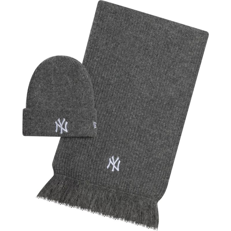 new-era-knit-set-new-york-yankees-mlb-grey-beanie-and-scarf new-era-knit-set-new-york-yankees-mlb-grey-beanie-and-scarf