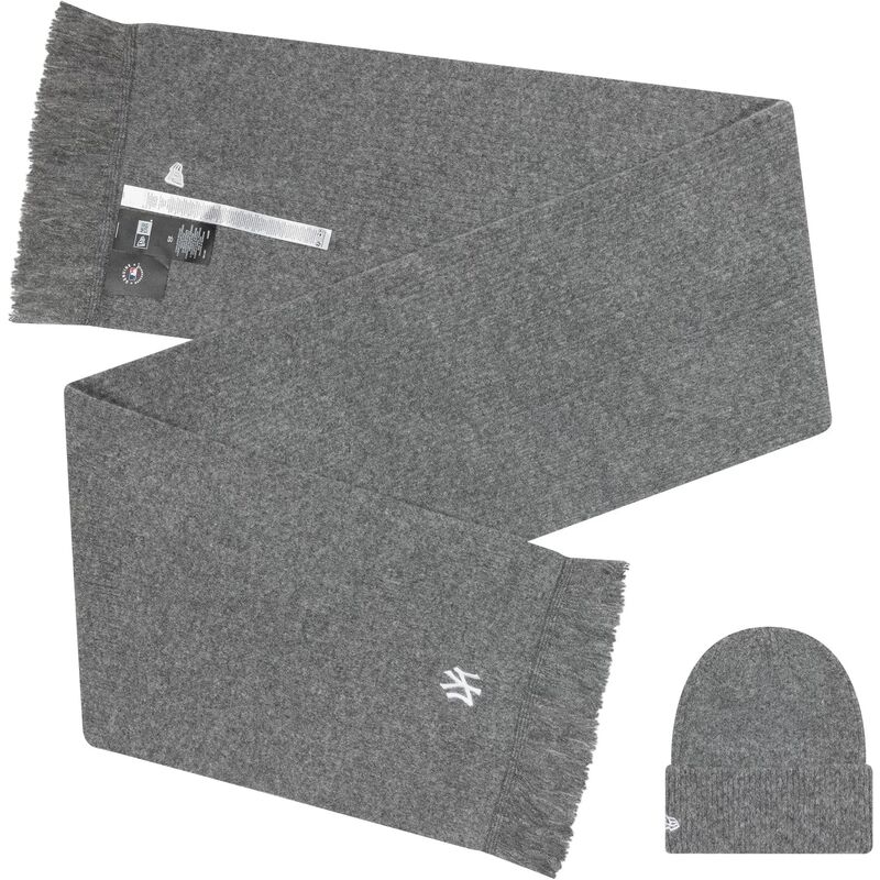 new-era-knit-set-new-york-yankees-mlb-grey-beanie-and-scarf new-era-knit-set-new-york-yankees-mlb-grey-beanie-and-scarf