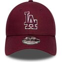 new-era-curved-brim-maroon-logo-9forty-team-outline-los-angeles-dodgers-mlb-maroon-adjustable-cap