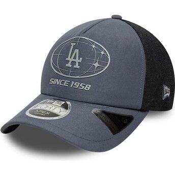 New Era 9FORTY Apex Graphic Los Angeles Dodgers MLB Grey and Black Trucker Hat