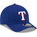 new-era-curved-brim-9forty-m-crown-player-replica-texas-rangers-mlb-blue-snapback-cap