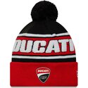 new-era-sports-knit-ducati-motor-motogp-red-and-black-beanie-with-pompom