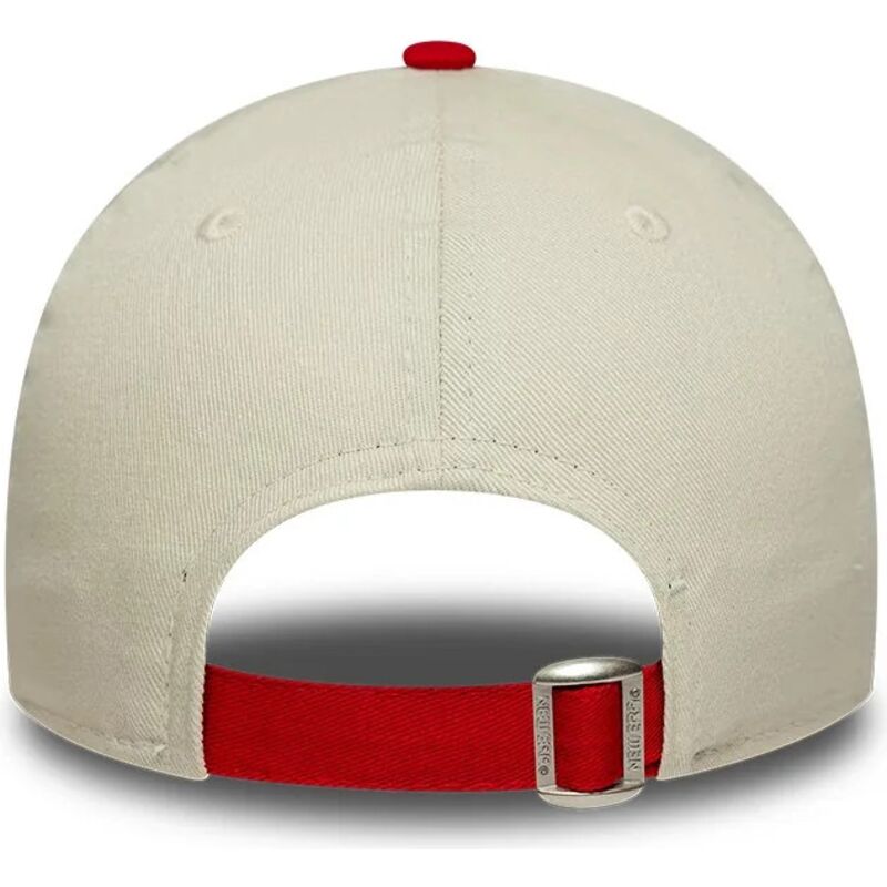 new-era-curved-brim-youth-9forty-contrast-manchester-united-football-club-premier-league-beige-and-red-adjustable-cap new-era-curved-brim-youth-9forty-contrast-manchester-united-football-club-premier-league-beige-and-red-adjustable-cap