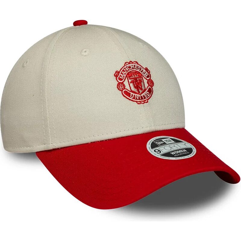 new-era-curved-brim-women-9forty-contrast-manchester-united-football-club-premier-league-beige-and-red-adjustable-cap