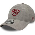 new-era-curved-brim-red-logo-9twenty-fleck-cord-associazione-sportiva-roma-serie-a-grey-adjustable-cap