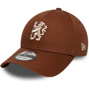 New Era Curved Brim 9FORTY Team Chelsea Football Club Premier League Brown Snapback Cap