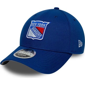 New Era Curved Brim 9FORTY M-Crown Team New York Rangers NHL Blue Snapback Cap