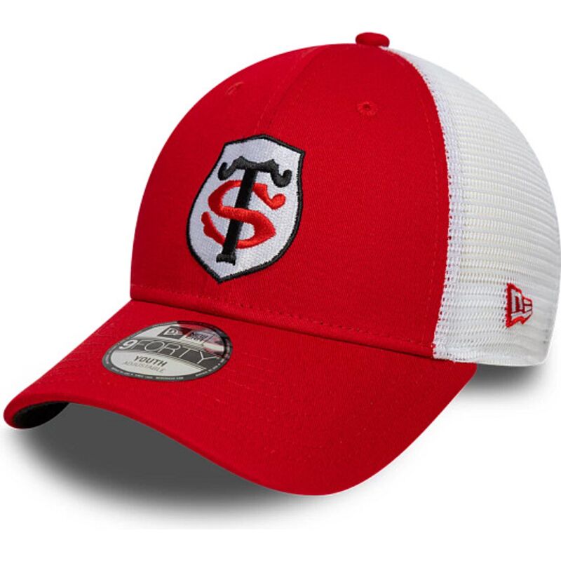 new-era-youth-9forty-league-stade-toulousain-top-14-red-and-white-adjustable-trucker-hat