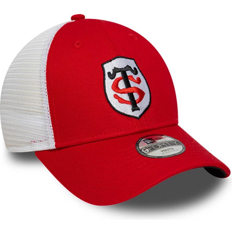 new-era-youth-9forty-league-stade-toulousain-top-14-red-and-white-adjustable-trucker-hat