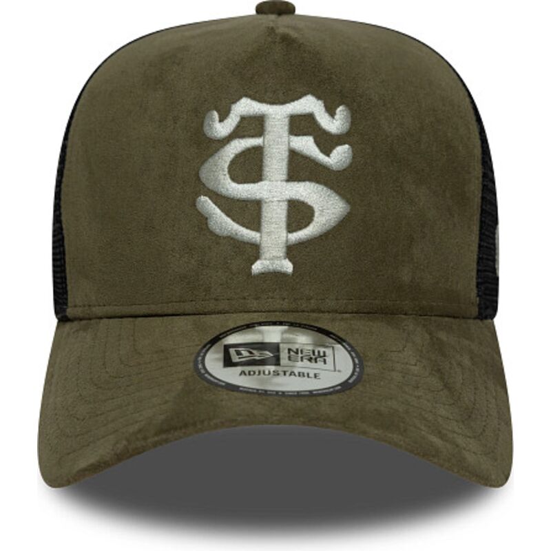 new-era-e-frame-faux-suede-stade-toulousain-top-14-green-and-black-trucker-hat new-era-e-frame-faux-suede-stade-toulousain-top-14-green-and-black-trucker-hat