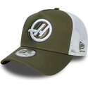new-era-a-frame-seasonal-haas-f1-team-formula-1-green-and-white-trucker-hat
