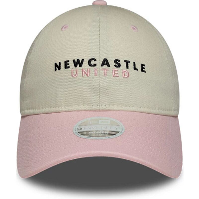 new-era-curved-brim-women-9twenty-newcastle-united-football-club-premier-league-beige-and-pink-adjustable-cap