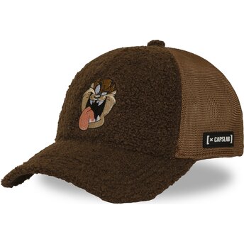 Capslab Tasmanian Devil LOO14 TAZ Looney Tunes Brown Trucker Hat