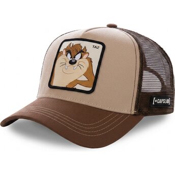 Capslab Tasmanian Devil LOO TAZ2R Looney Tunes Brown Trucker Hat