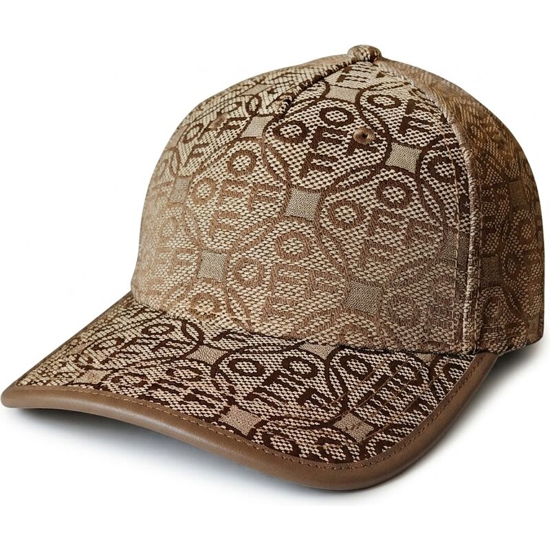 l-ab-c-o-off-white-curved-brim-off-jacquard-canvas-brown-adjustable-cap